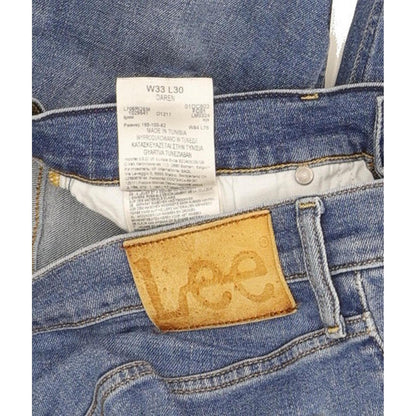 Lee Daren Men Blue Straight Slim Stretch Jeans W33 L30