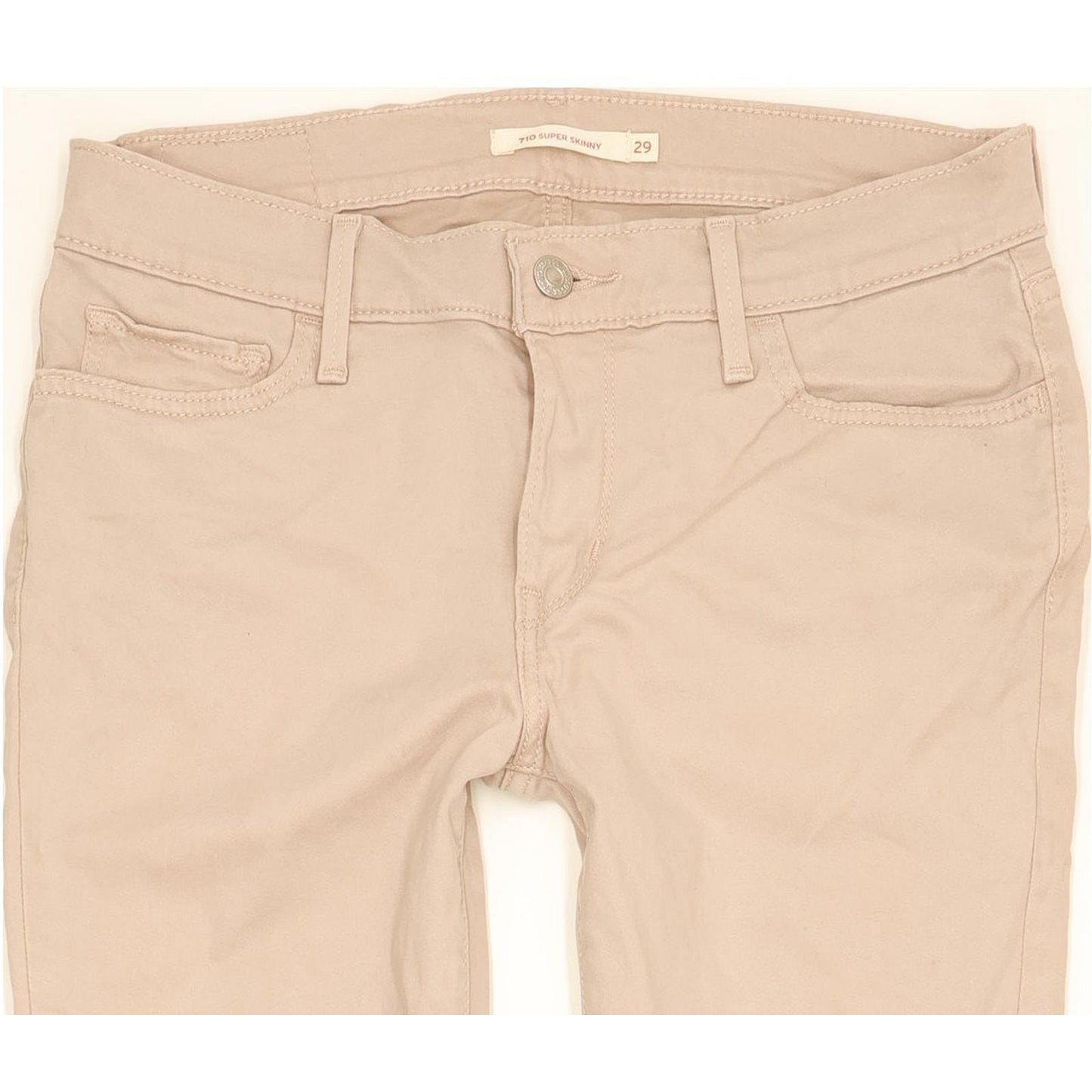 Levi's 710 Super Women Beige Skinny Slim Stretch Jeans W29 L31