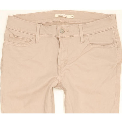 Levi's 710 Super Women Beige Skinny Slim Stretch Jeans W29 L31