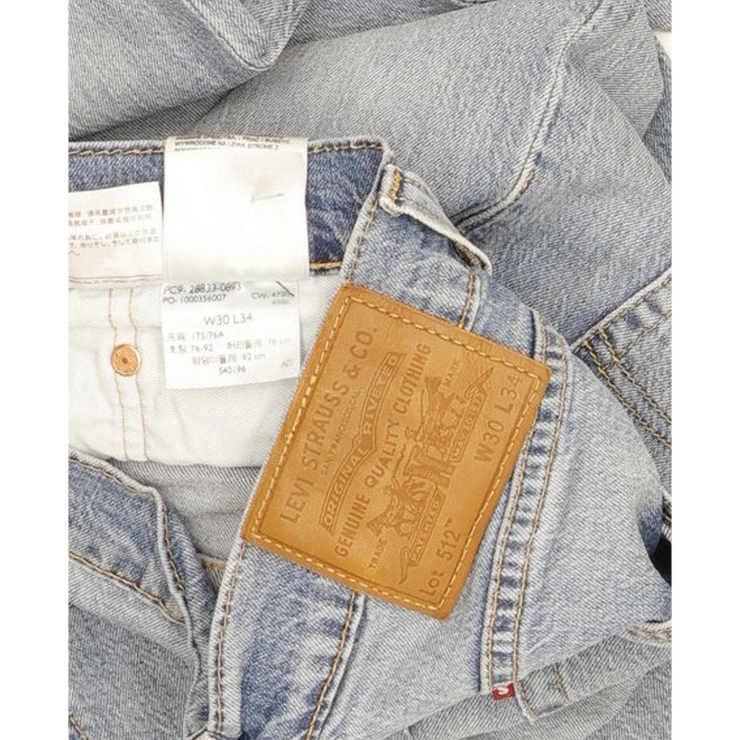 Levi's 512 Men Blue Tapered Slim Stretch Jeans W30 L32