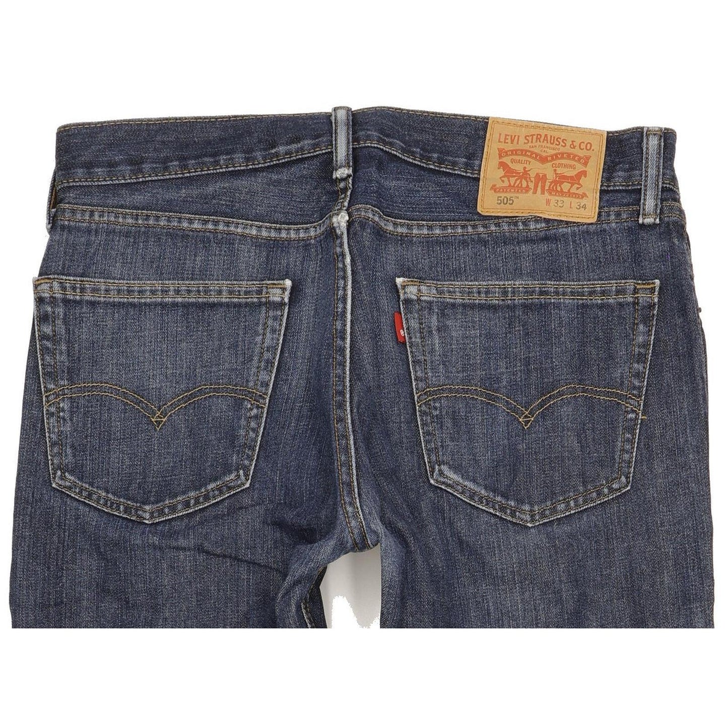 Levi's 505 Men Blue Straight Regular Jeans W33 L34