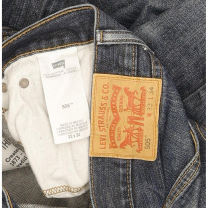 Levi's 505 Men Blue Straight Regular Jeans W33 L34