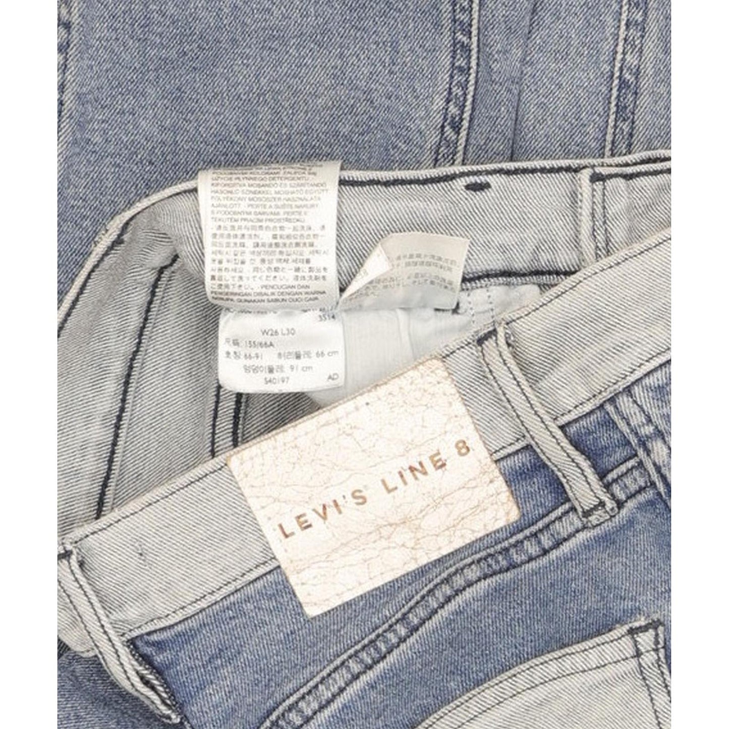 Levi's Line 8 Women Blue Skinny Slim Stretch Jeans W26 L30