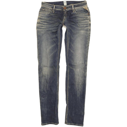 Replay Rockxanne Women Blue Straight Slim Stretch Jeans W28 L32