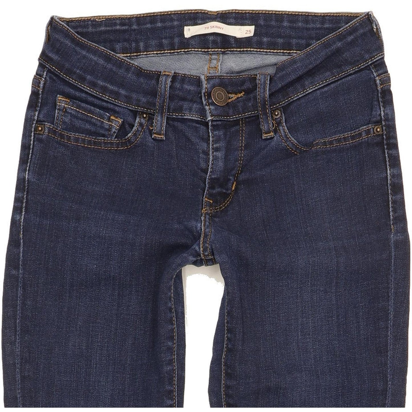 Levi's 711 Women Blue Skinny Slim Stretch Jeans W25 L29