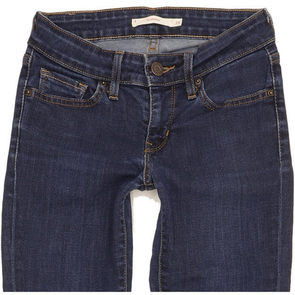 Levi's 711 Women Blue Skinny Slim Stretch Jeans W25 L29