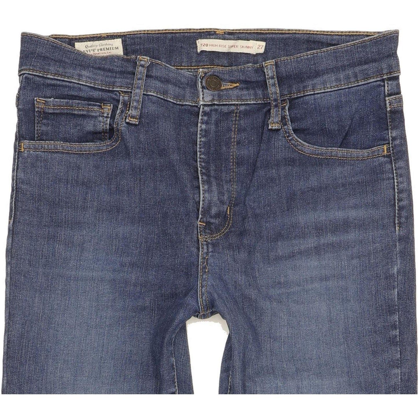 Levi's 720 Women Blue Skinny Slim Stretch Jeans W27 L30