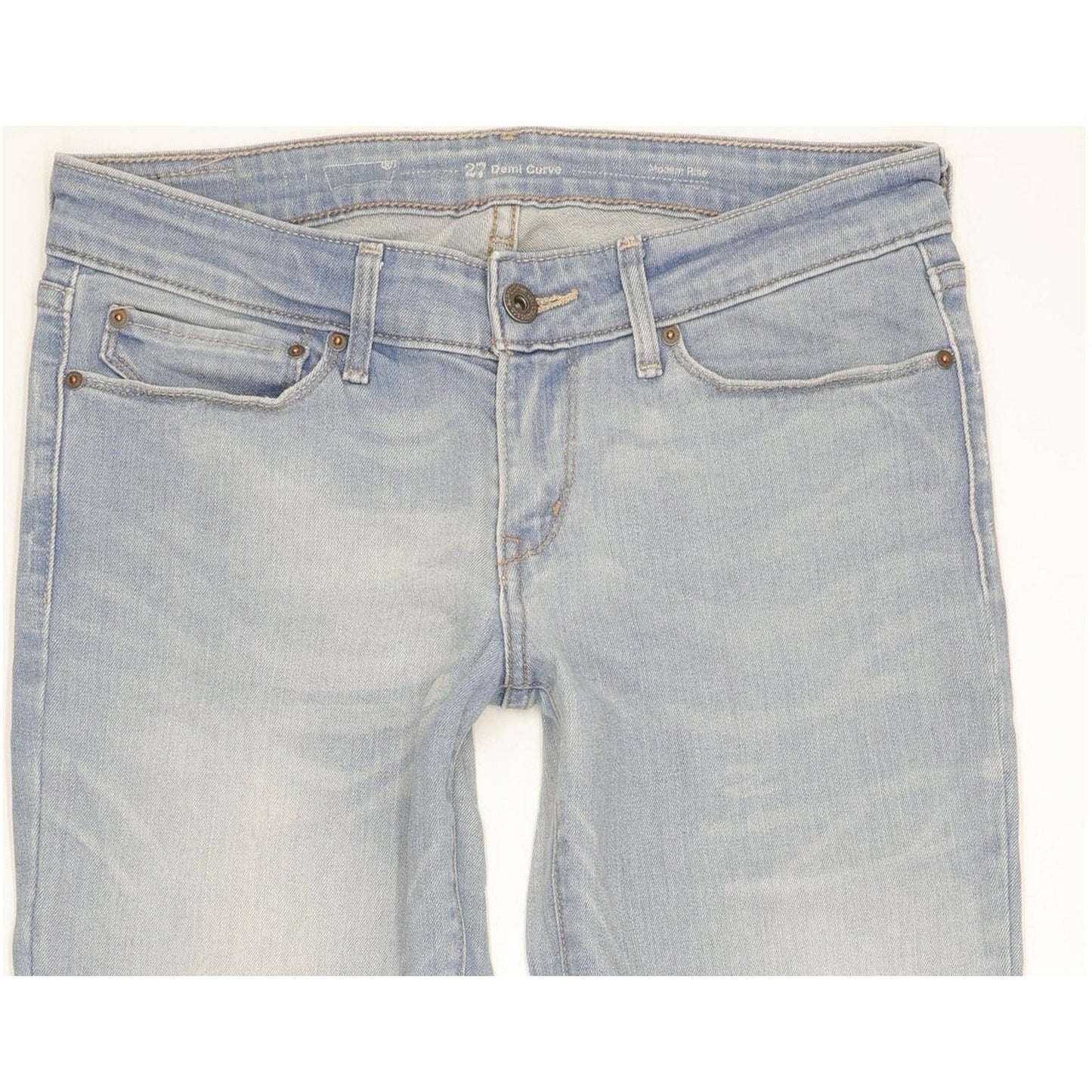 Levi's Demi Curve Women Blue Straight Slim Stretch Jeans W27 L30