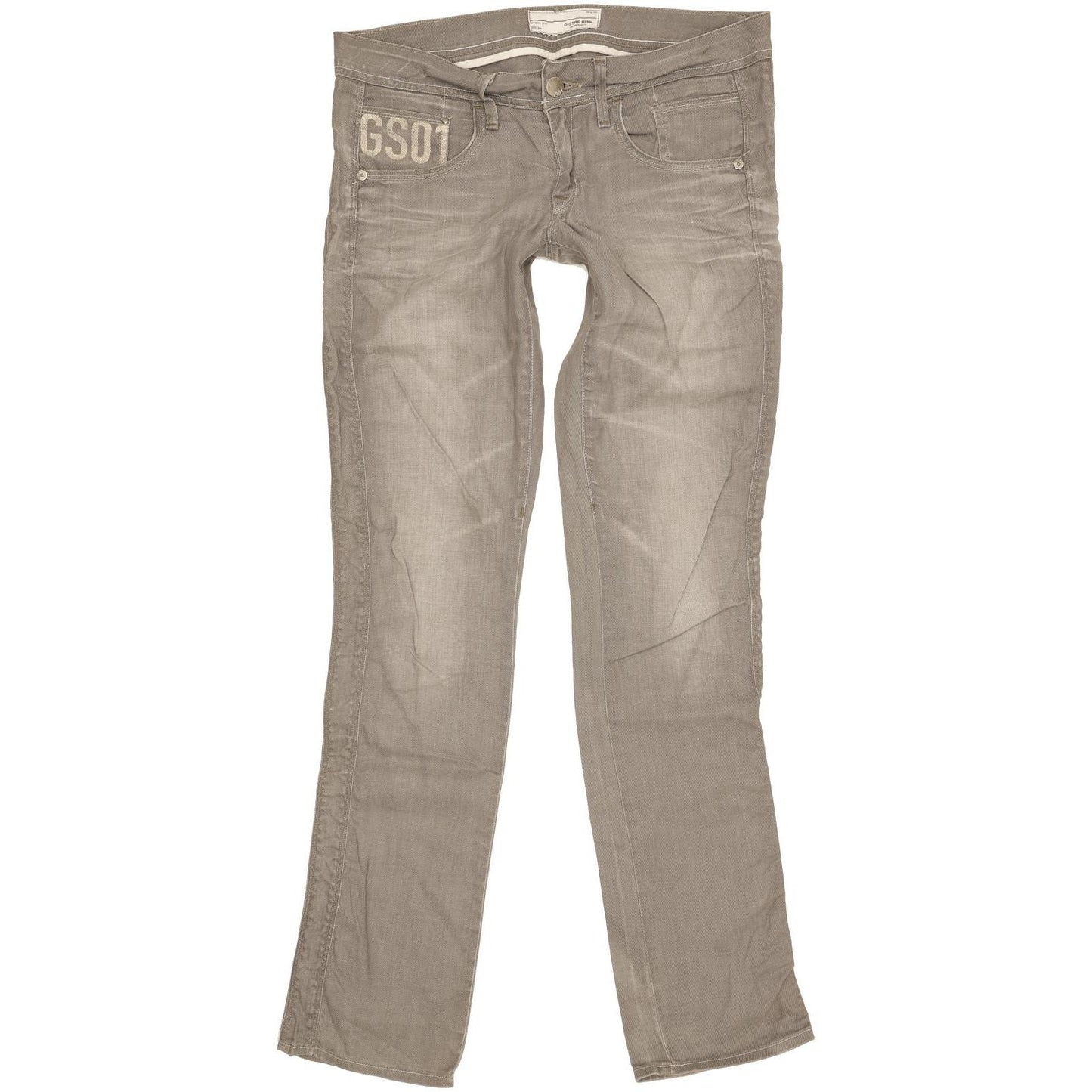 G-Star Saville Women Grey Straight Slim Stretch Jeans W31 L36