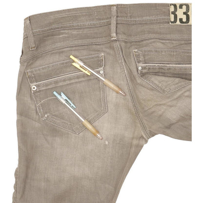 G-Star Saville Women Grey Straight Slim Stretch Jeans W31 L36