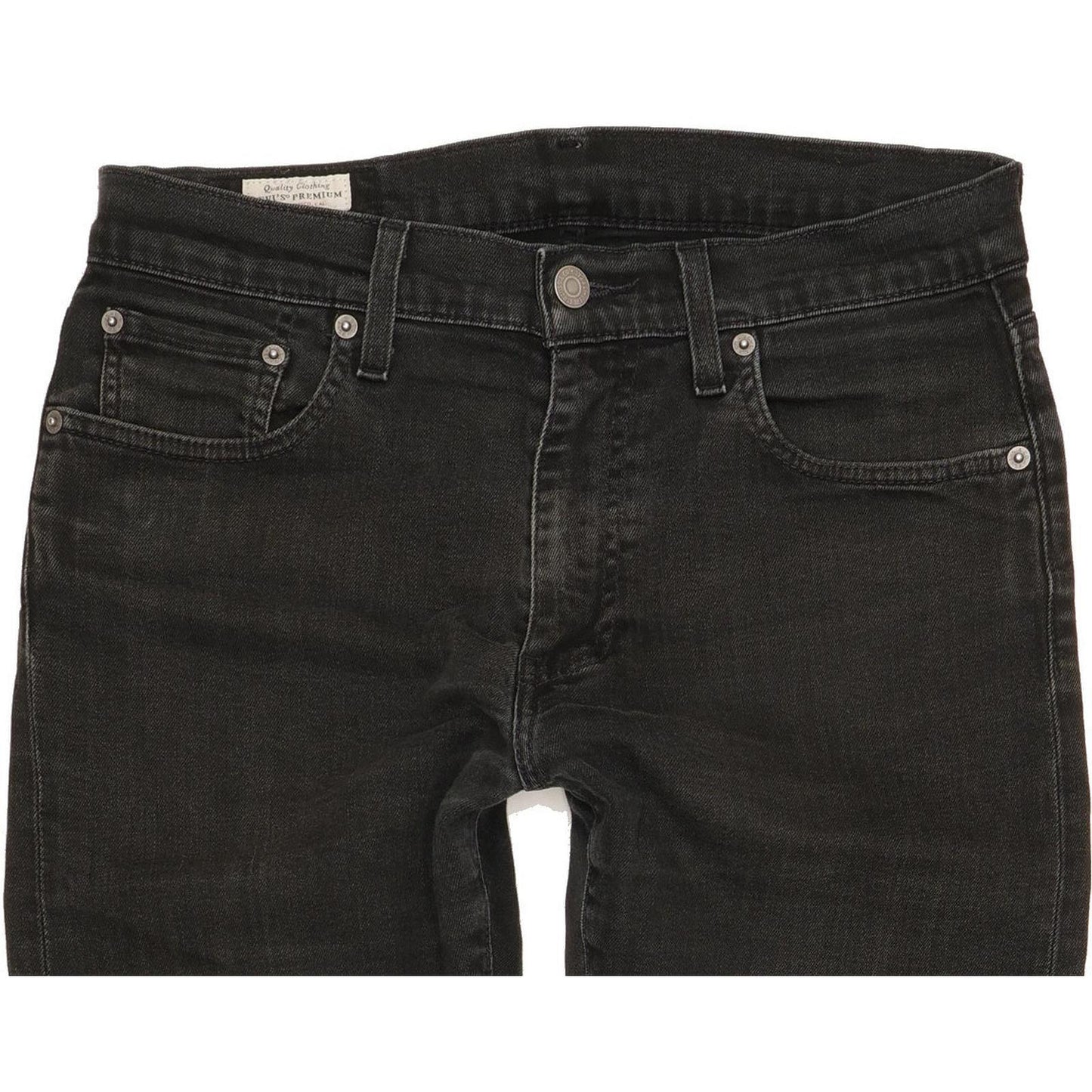 Levi's 512 Men Black Tapered Slim Stretch Jeans W30 L28