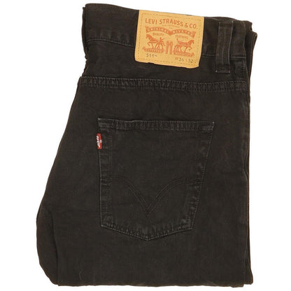 Levi's 511 Men Black Straight Slim Stretch Jeans W34 L32