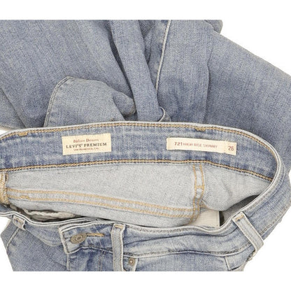 Levi's 721 Women Blue Skinny Slim Stretch Jeans W26 L32