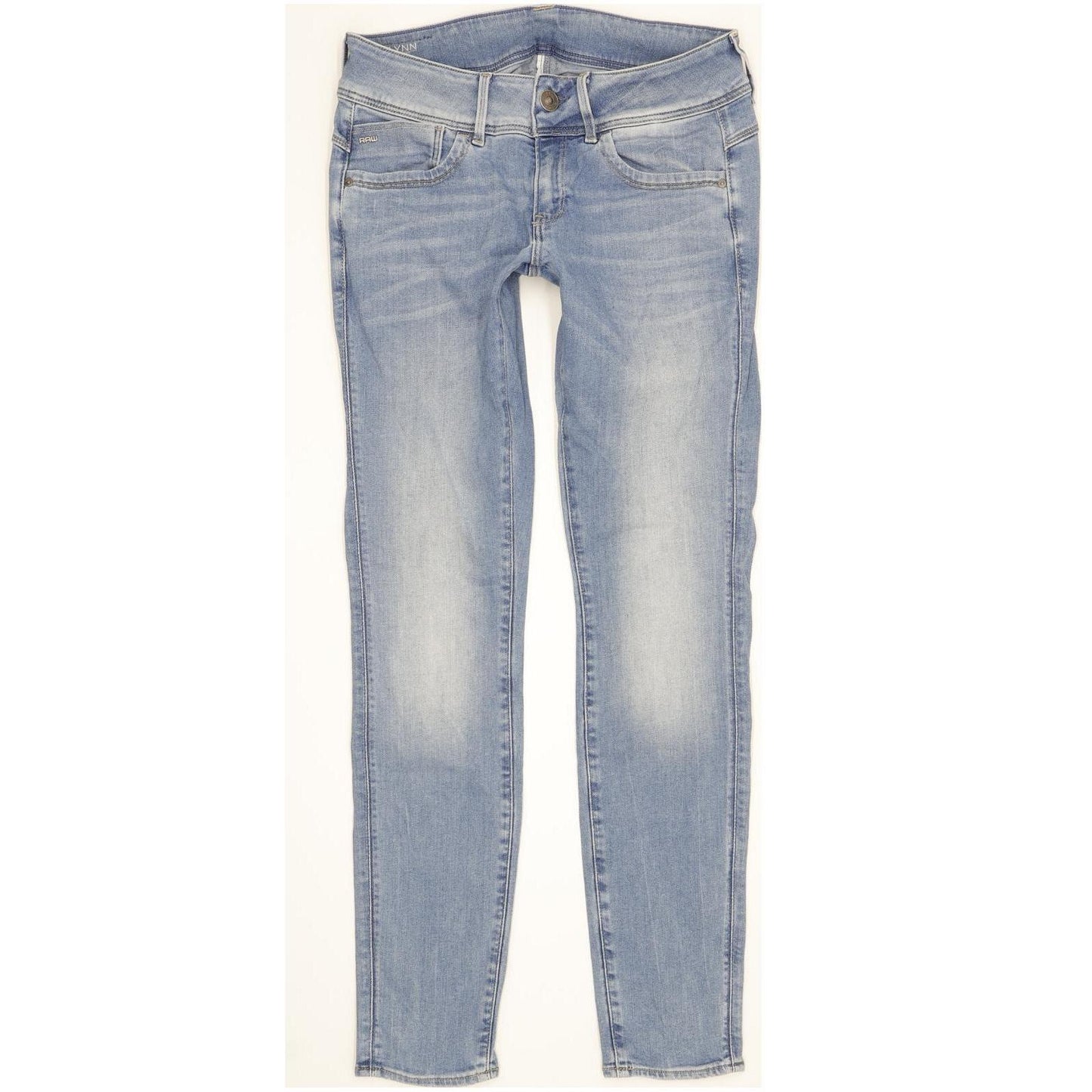 G-Star Lynn Mid Women Blue Skinny Slim Stretch Jeans W28 L30