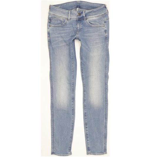 G-Star Lynn Mid Women Blue Skinny Slim Stretch Jeans W28 L30
