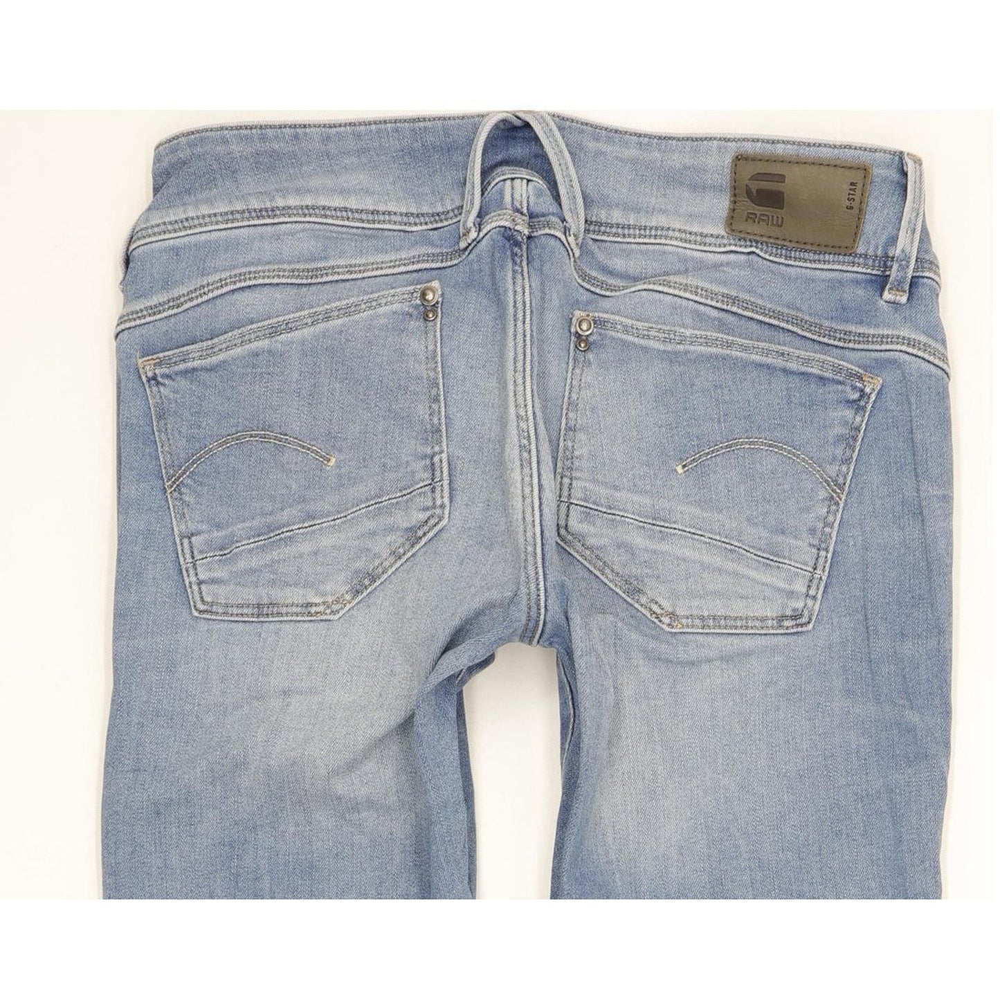 G-Star Lynn Mid Women Blue Skinny Slim Stretch Jeans W28 L30