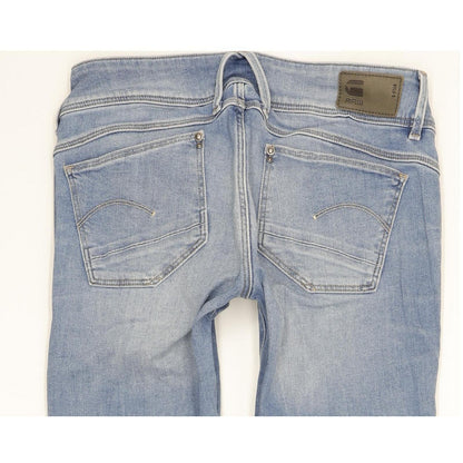 G-Star Lynn Mid Women Blue Skinny Slim Stretch Jeans W28 L30