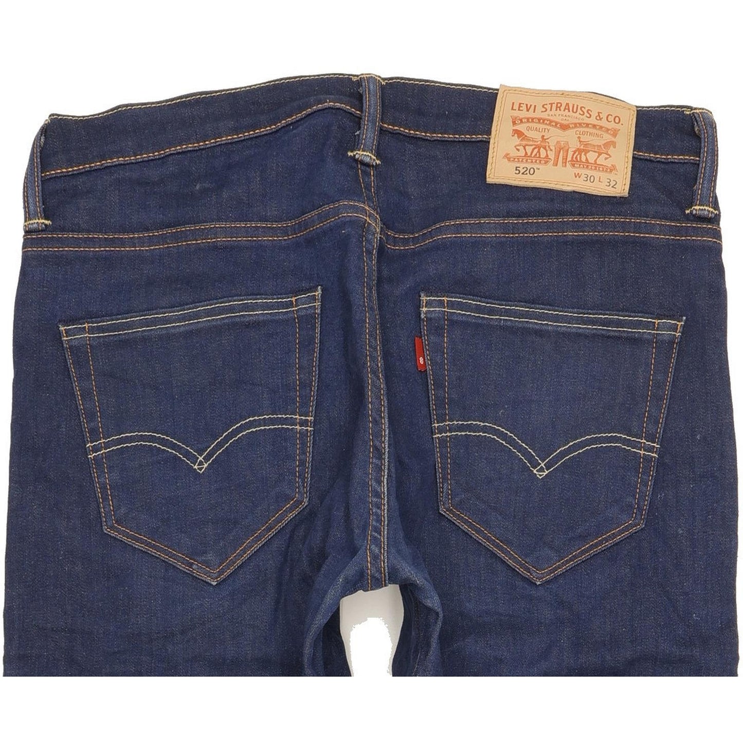 Levi's 520 Men Blue Tapered Regular Stretch Jeans W30 L29