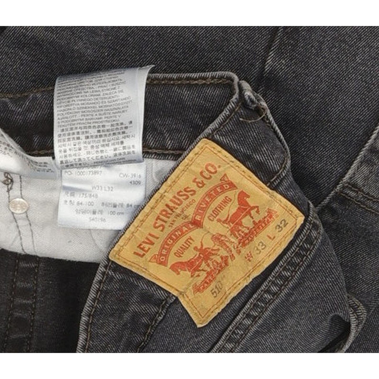 Levi's 510 Men Blue Skinny Slim Jeans W33 L31