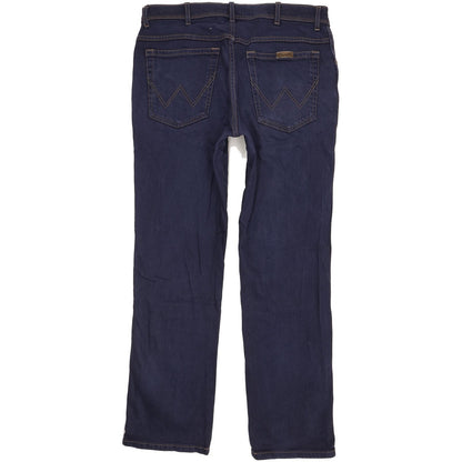Wrangler Men Blue Straight Regular Stretch Jeans W33 L31