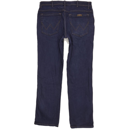 Wrangler Men Blue Straight Regular Stretch Jeans W33 L31