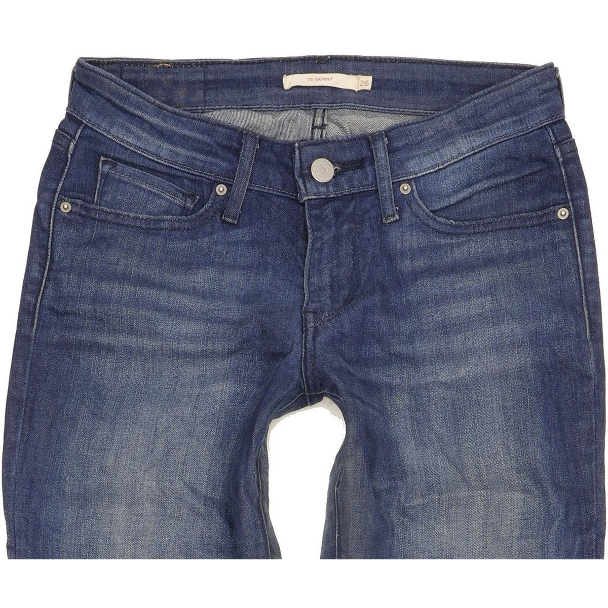 Levi's 711 Women Blue Skinny Slim Stretch Jeans W26 L31