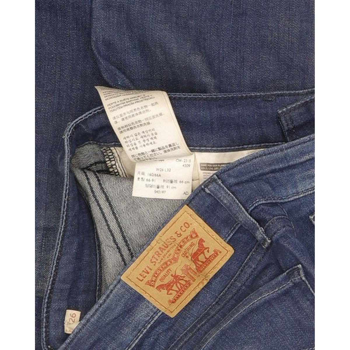 Levi's 711 Women Blue Skinny Slim Stretch Jeans W26 L31