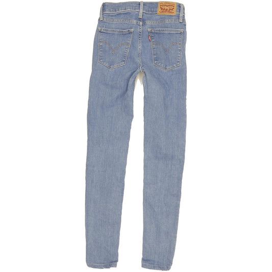 Levi's 710 Super Women Blue Skinny Slim Stretch Jeans W24 L27