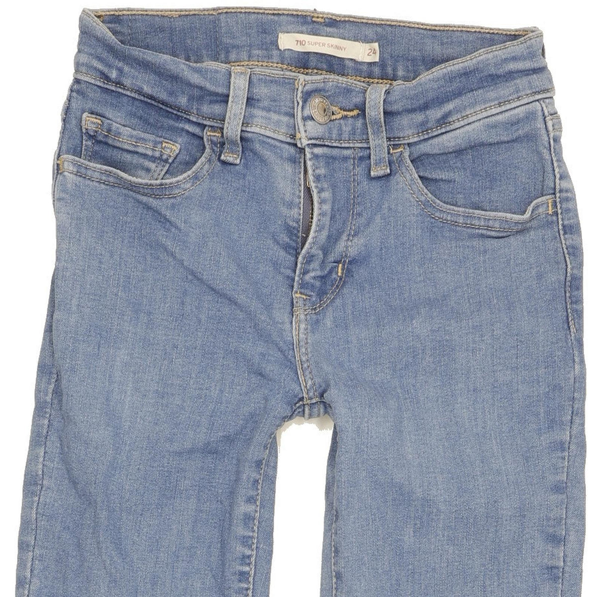 Levi's 710 Super Women Blue Skinny Slim Stretch Jeans W24 L27