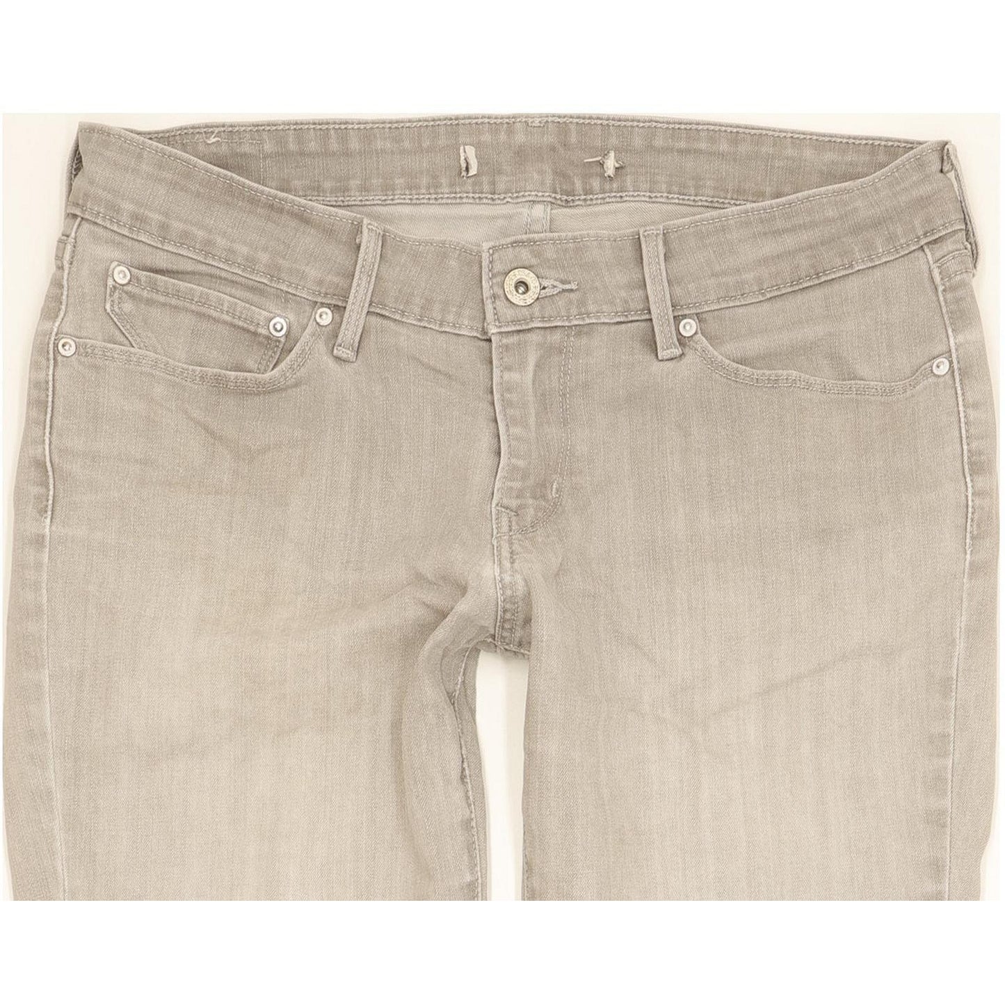 Levi's Women Grey Straight Slim Stretch Jeans W30 L33