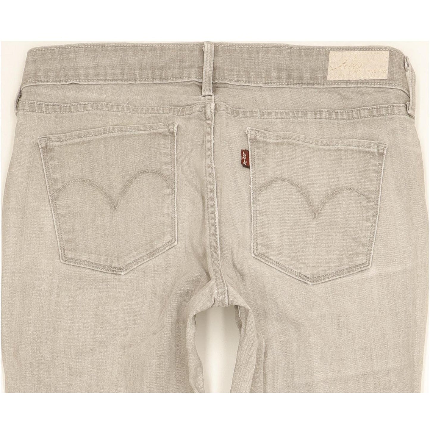 Levi's Women Grey Straight Slim Stretch Jeans W30 L33