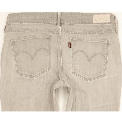 Levi's Women Grey Straight Slim Stretch Jeans W30 L33