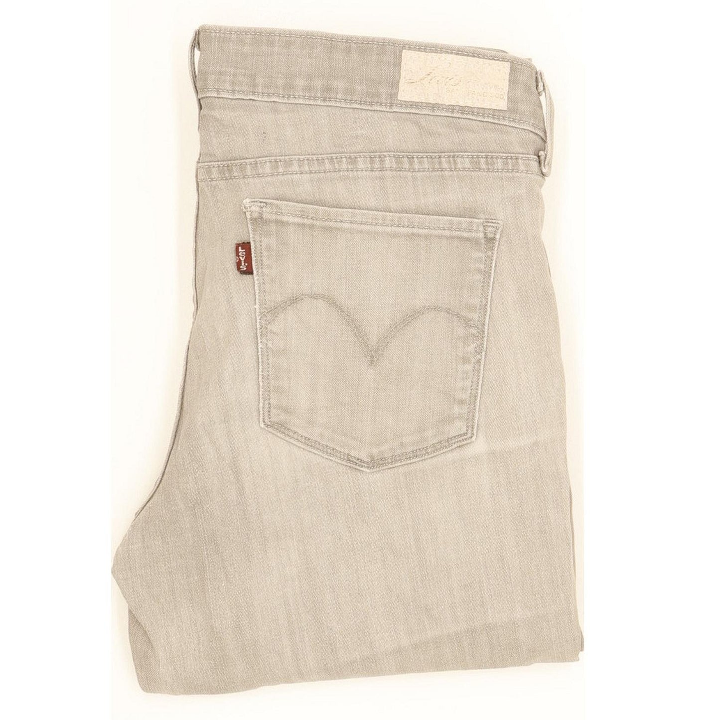 Levi's Women Grey Straight Slim Stretch Jeans W30 L33