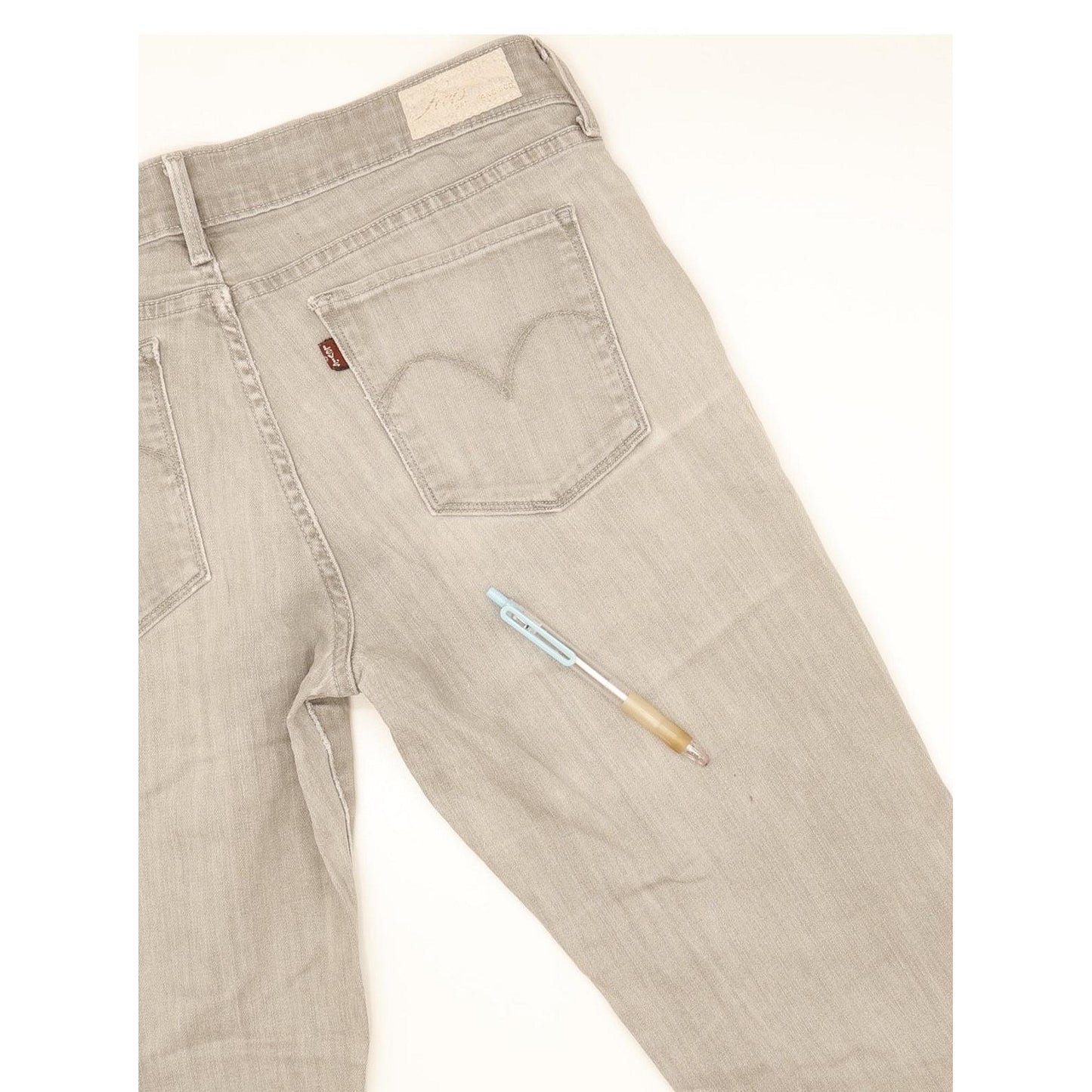 Levi's Women Grey Straight Slim Stretch Jeans W30 L33