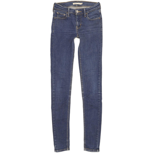 Levi's 710 Super Women Blue Skinny Slim Stretch Jeans W24 L31