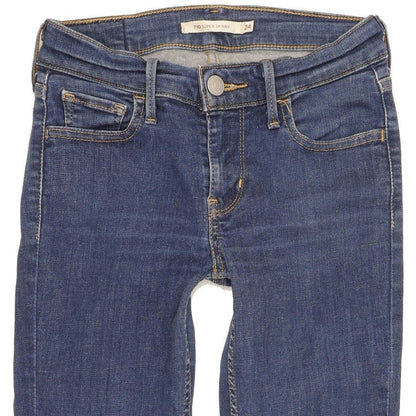 Levi's 710 Super Women Blue Skinny Slim Stretch Jeans W24 L31