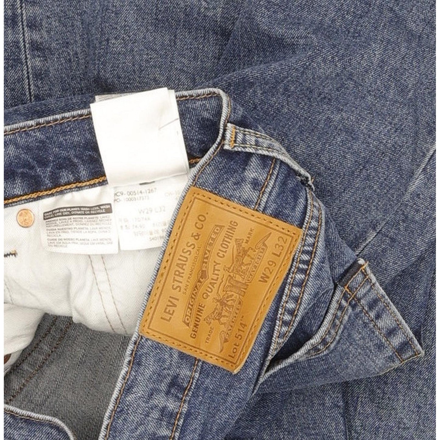 Levi's 514 Men Blue Straight Slim Stretch Jeans W29 L31