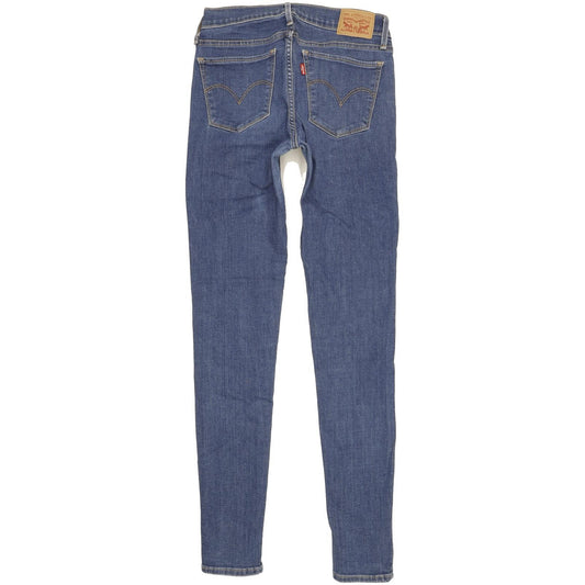 Levi's 710 Super Women Blue Skinny Slim Stretch Jeans W27 L32