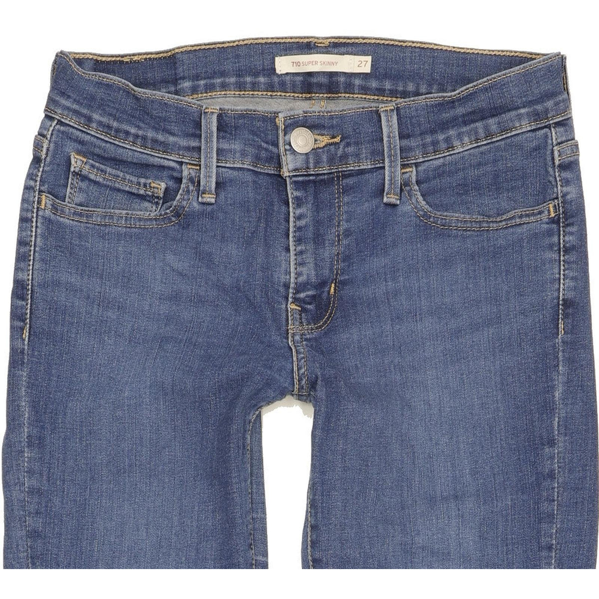 Levi's 710 Super Women Blue Skinny Slim Stretch Jeans W27 L32