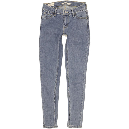 Levi's 710 Super Women Blue Skinny Slim Stretch Jeans W25 L28
