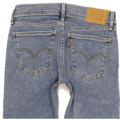 Levi's 710 Super Women Blue Skinny Slim Stretch Jeans W25 L28