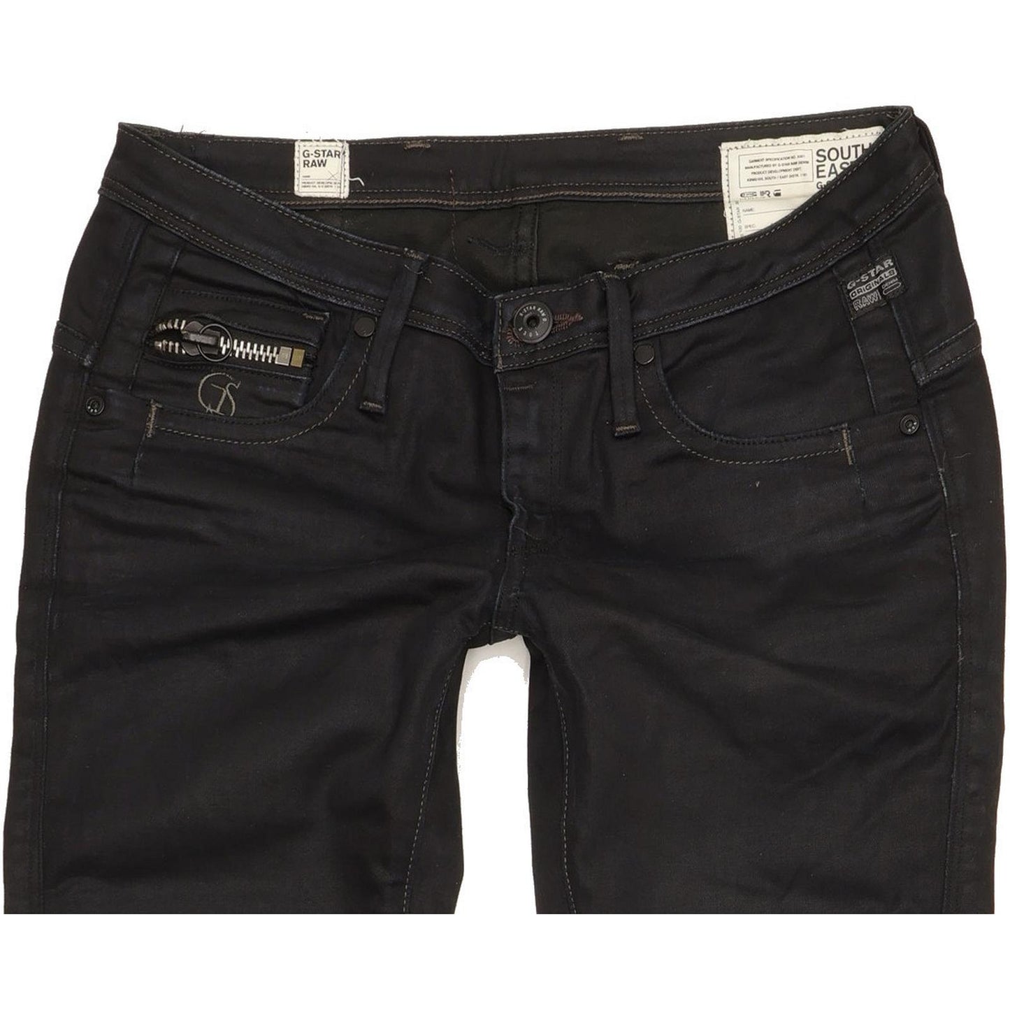 G-Star Women Black Skinny Slim Stretch Jeans W28 L33