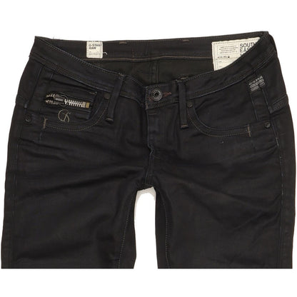 G-Star Women Black Skinny Slim Stretch Jeans W28 L33
