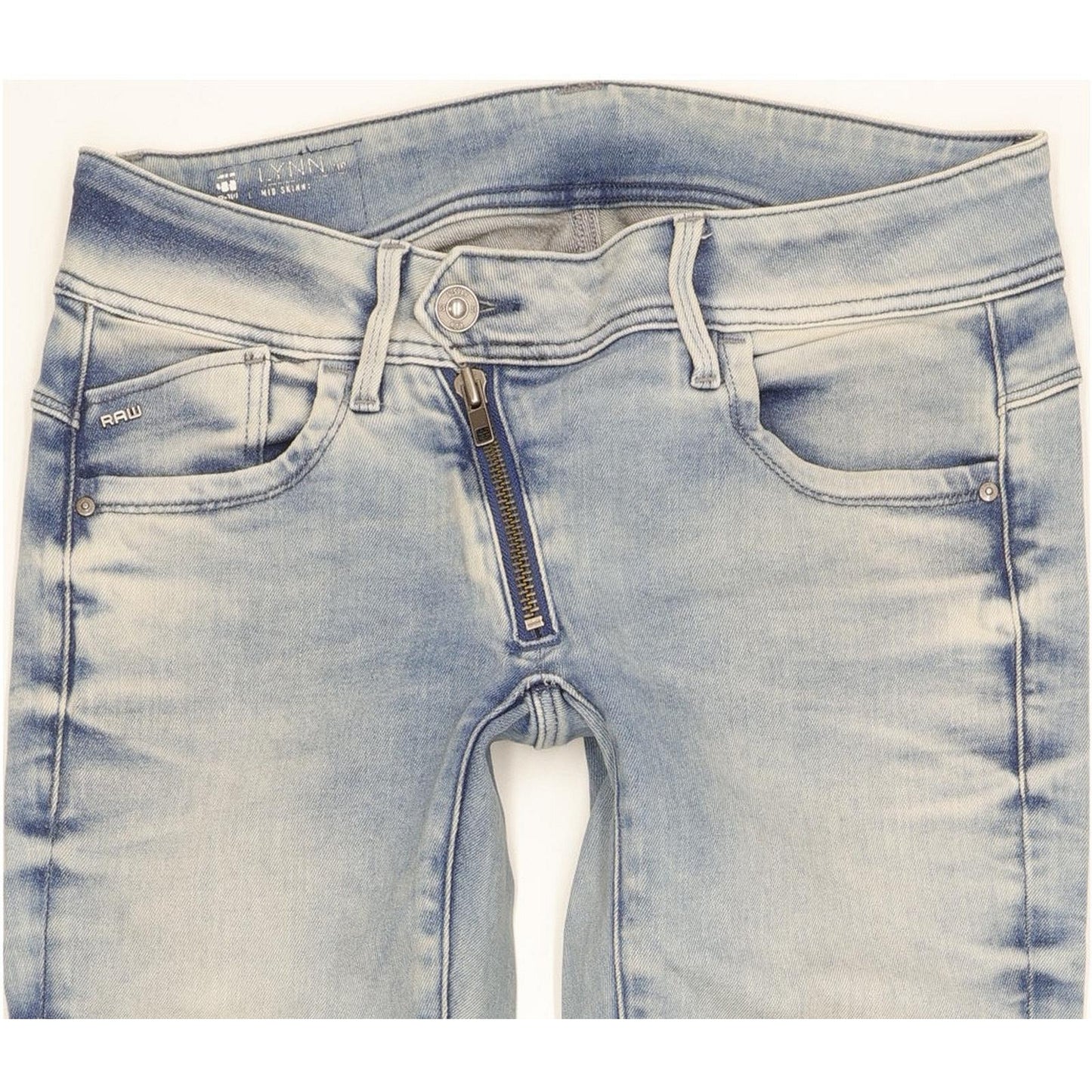 G-Star Lynn Women Blue Skinny Slim Stretch Jeans W28 L30