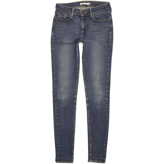 Levi's 710 Super Women Blue Skinny Slim Stretch Jeans W28 L31
