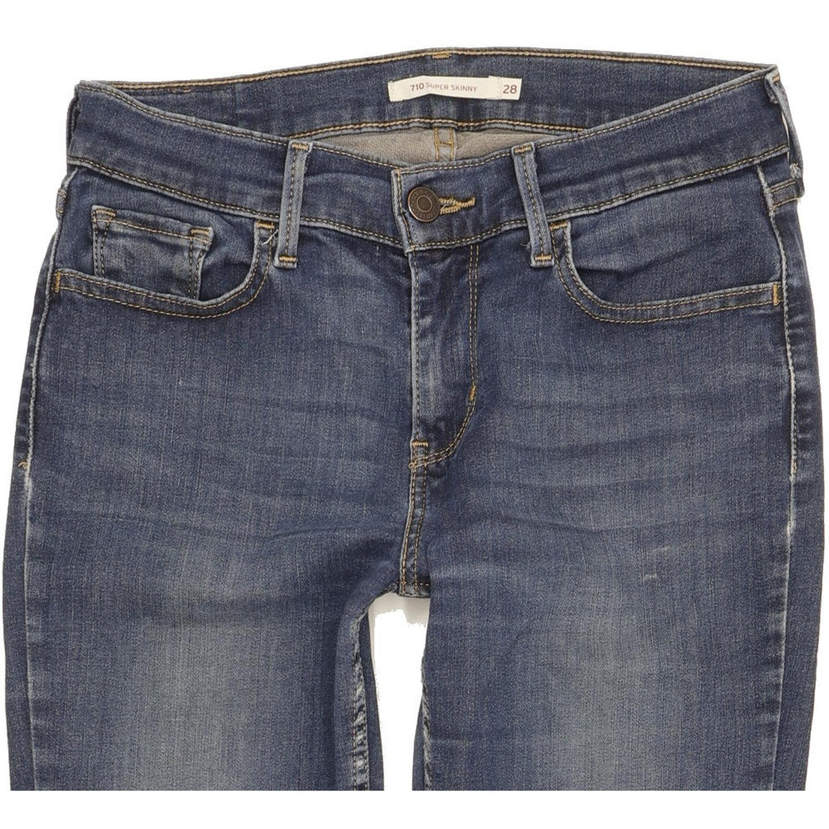 Levi's 710 Super Women Blue Skinny Slim Stretch Jeans W28 L31