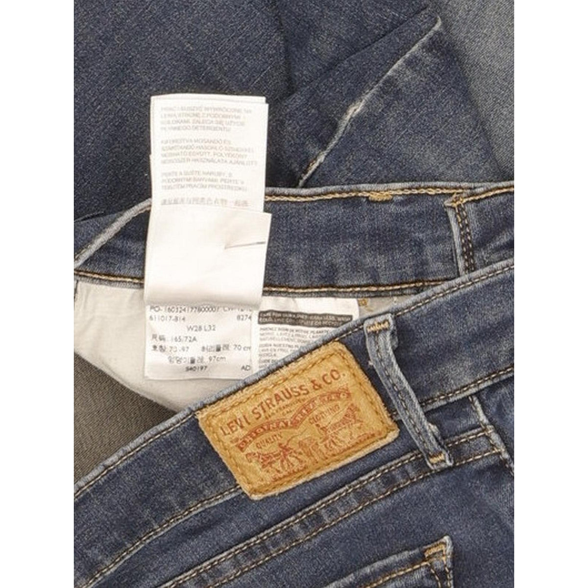 Levi's 710 Super Women Blue Skinny Slim Stretch Jeans W28 L31
