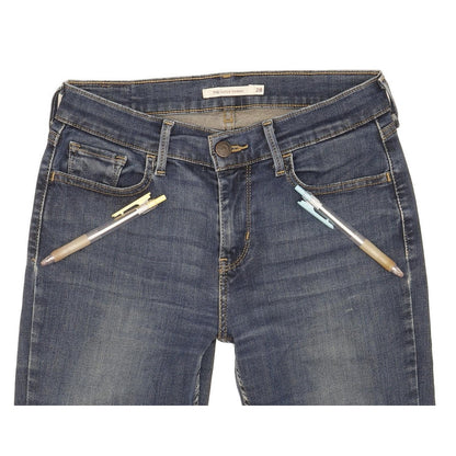 Levi's 710 Super Women Blue Skinny Slim Stretch Jeans W28 L31