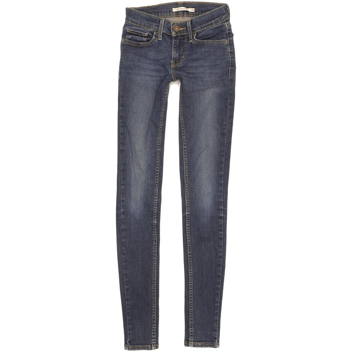 Levi's 710 Super Women Blue Skinny Slim Stretch Jeans W24 L31