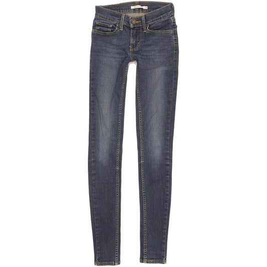 Levi's 710 Super Women Blue Skinny Slim Stretch Jeans W24 L31